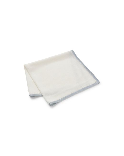 Boss White Knitted Pocket Square for men