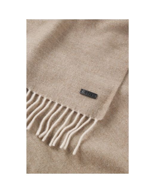 Boss Natural Double-Faced Scarf for men