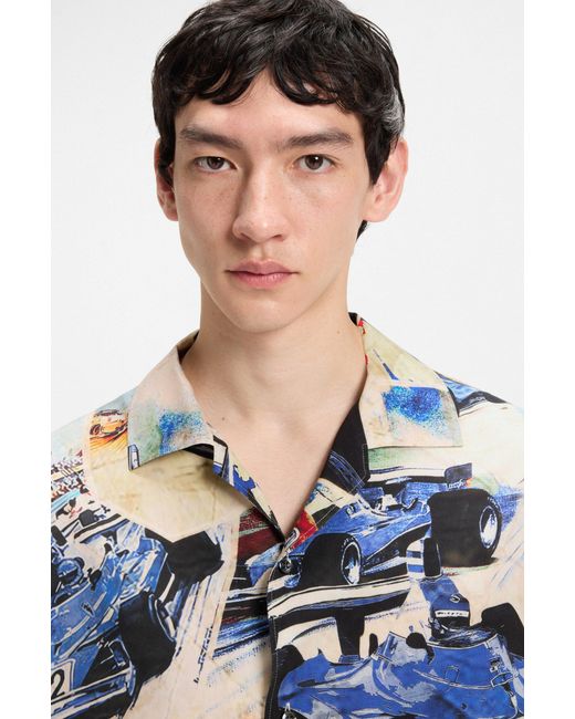 HUGO Light Blue Men's Casual Shirts Size M for men