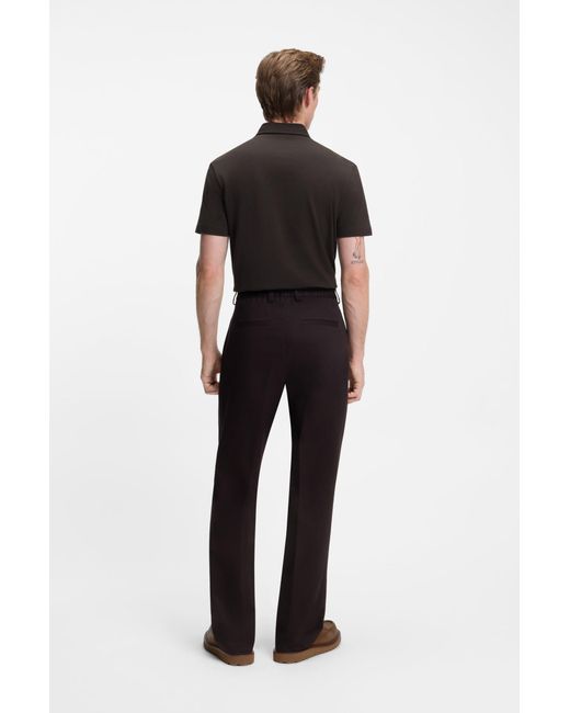 Boss Beckham X Poloshirt Aus Baumwoll-Mix Mit Seide in Black für Herren