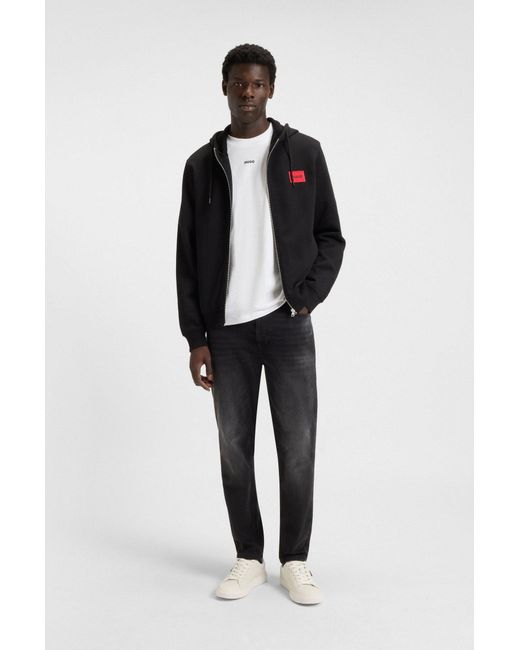 HUGO Sneakers Van Imitatieleer Met Rode Logovlag in het White voor heren