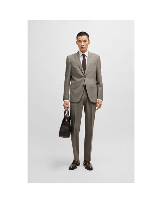 Boss White Regular-Fit Suit for men