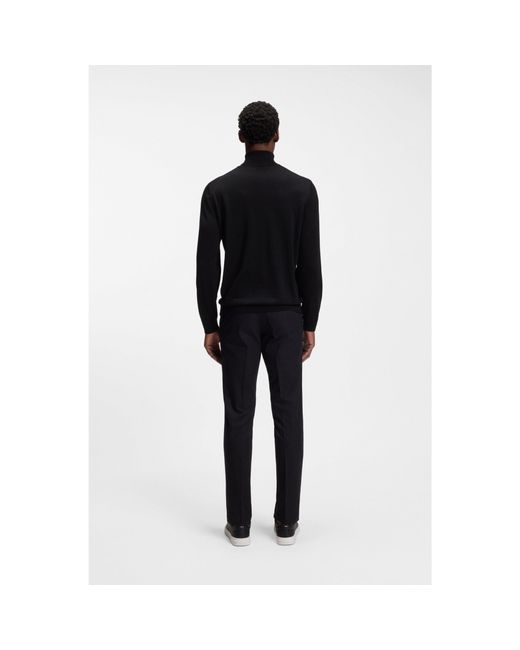 Boss Black Slim-fit Rollneck Sweater In Wool for men