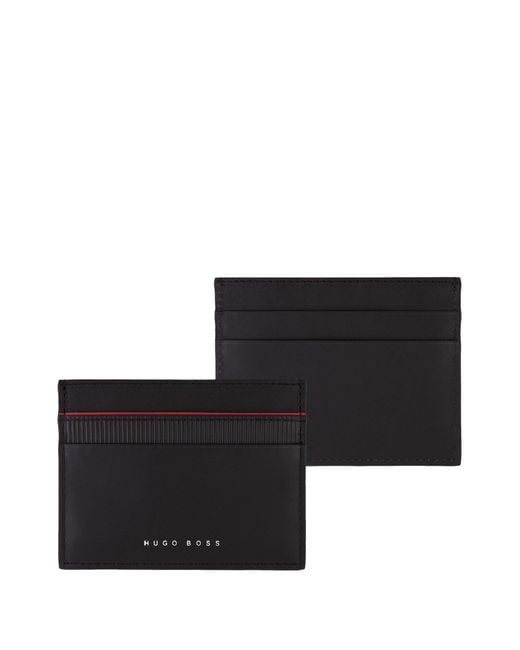 BOSS by HUGO BOSS Leather Card Holder With Emed Logo in Black for Men Lyst Australia