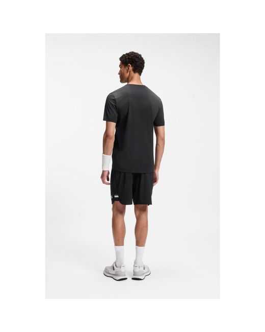 Boss Black Active Slim-Fit Quick-Dry T-Shirt With Reflective Details for men