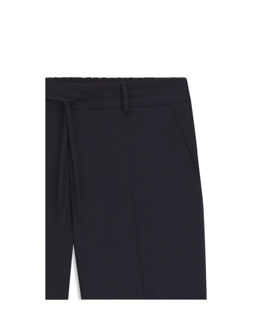 Boss Blue Packable Slim-Fit Trousers for men