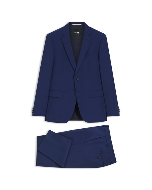 Boss Blue Two-Piece Slim-Fit Suit for men