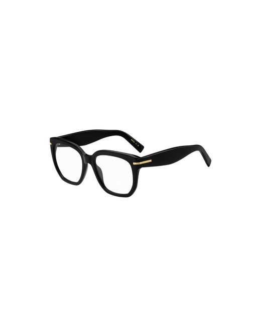 Boss Black Acetate Optical Frames With-Tone Hinges