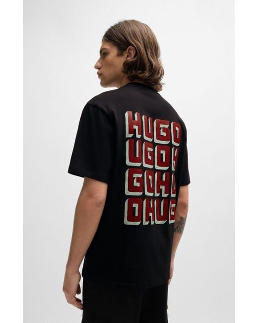 HUGO T-Shirt Diqitee 10257318 01, Black für Herren