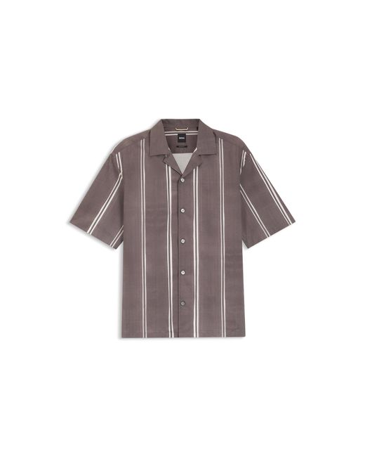 Boss Brown Relaxed-Fit Shirt for men