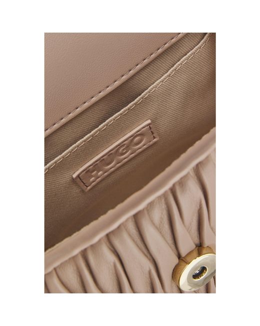 HUGO Pink Faux-Leather Handbag With Heart Charm