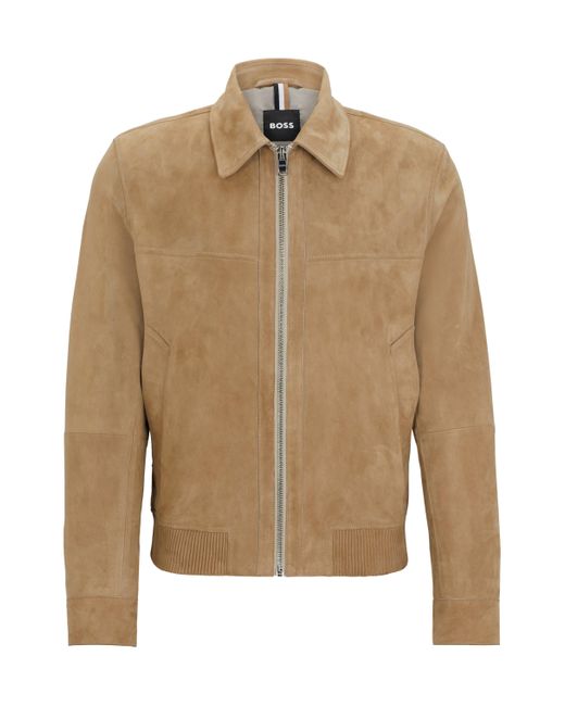 Boss Natural Malbano 4 Leather Jacket for men