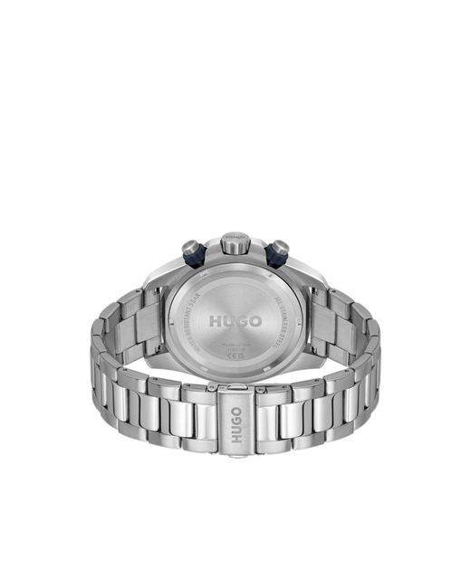 HUGO Blue Dial Watch With Link Bracelet for men