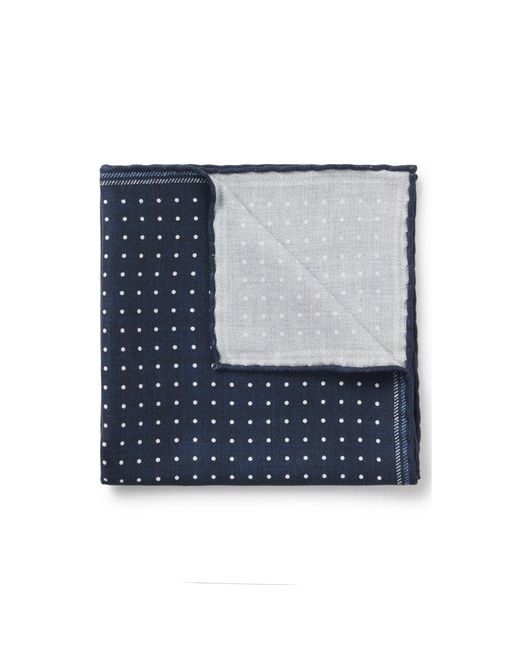 Boss Blue Dot-Patterned Pocket Square for men