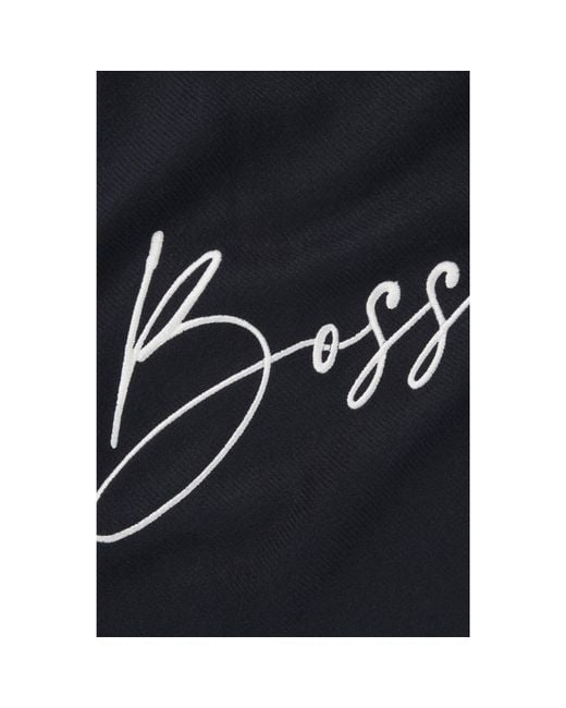 Boss Equestrian Scarf With Embroidered Logo