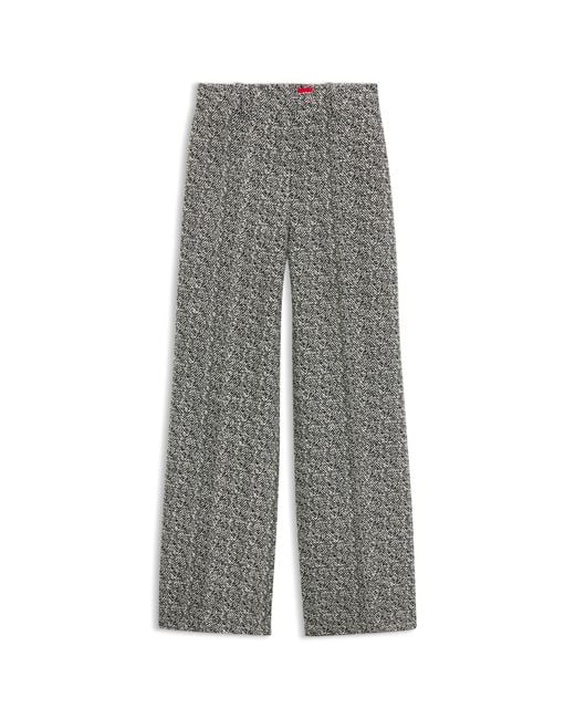 HUGO Gray Regular-Fit Trousers