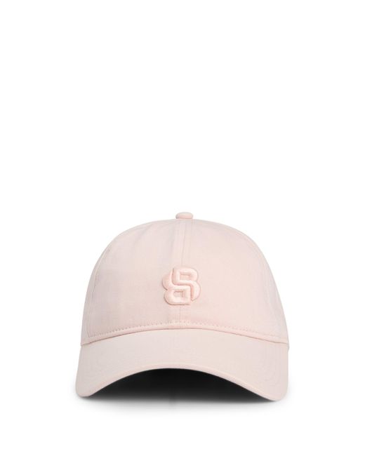 Boss Pink Cap Aus Baumwolle Mit Aufgesticktem Double-B-Monogramm