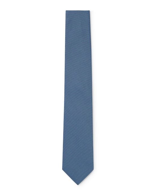 BOSS by HUGO BOSS Krawatte aus Seiden-Jacquard mit feinem Allover-Muster in  Blau für Herren | Lyst DE