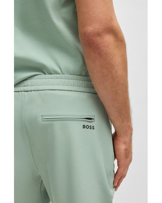 Boss Tapered-Fit Hose Aus Wasserabweisendem Stretch-Gewebe in Green für Herren