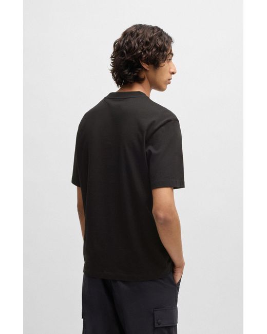 HUGO Kurzarmshirt Dricard_RB 10257318 01 in Black für Herren