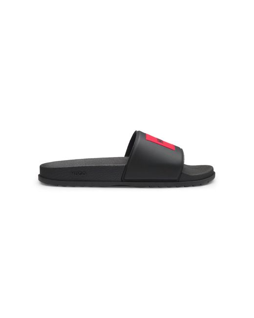 HUGO Slides Mit Logo-Detail in Black für Herren