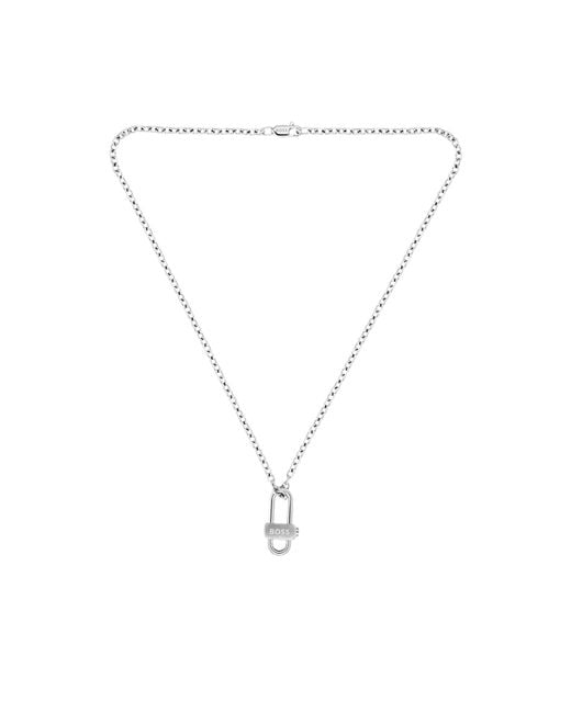 Boss Metallic Necklace With A Clean Design for men