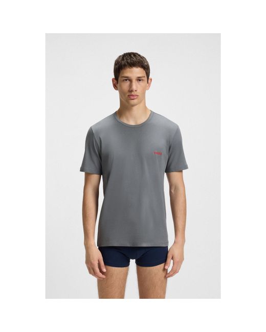 HUGO Blue Three-Pack Of Underwear T-Shirts for men