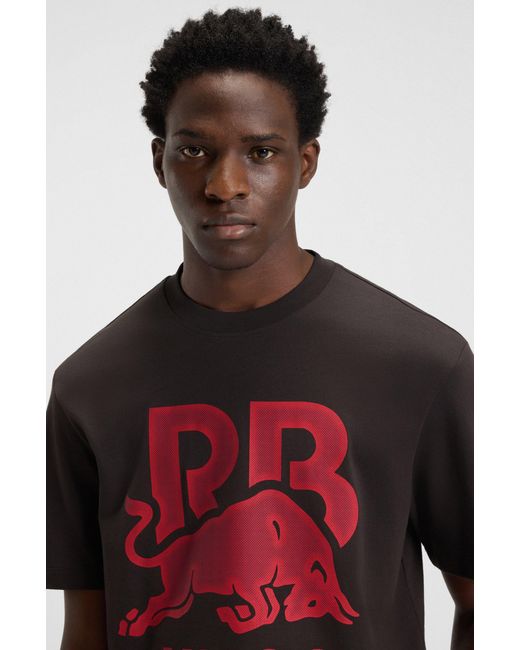 HUGO Red Dark Brown Men's T-shirts Size M for men