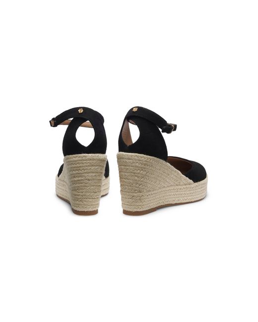 Boss Black Suede Espadrilles With Wedge Sole