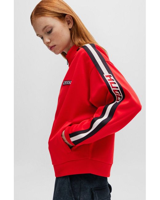 HUGO Racing-inspired Jacket With Striped Logo Tape