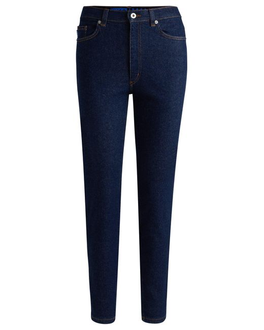 HUGO Skinny-fit Jeans In Dark-blue Stretch Denim