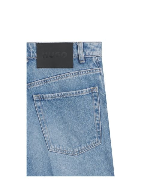 HUGO Blue Wide-Leg-Fit Jeans