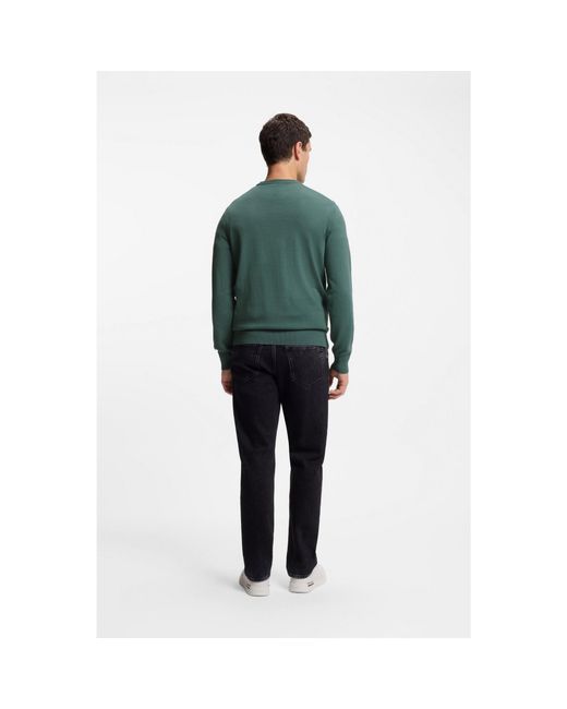 Boss Green Sweater With Logo Patch for men