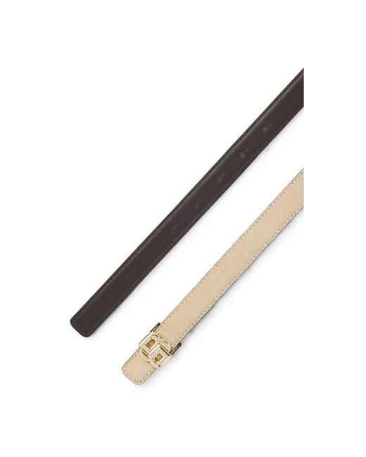 Boss Natural Reversible Italian-Leather Belt With Light Hardware