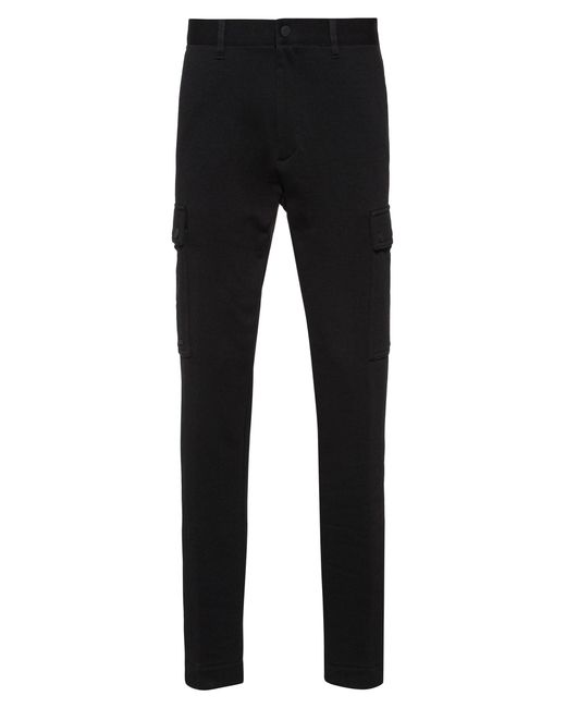 BOSS by HUGO BOSS Slim-fit Cargo Trousers In Cotton Jersey in Black for ...