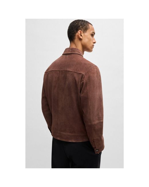 Boss Brown Regular-Fit Jacket for men