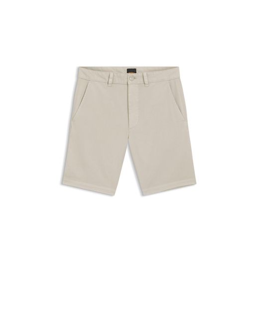 Boss Natural Slim-Fit Chino Shorts for men