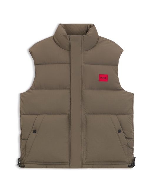 HUGO Waterafstotende Bodywarmer Met Logopatch in het Brown voor heren