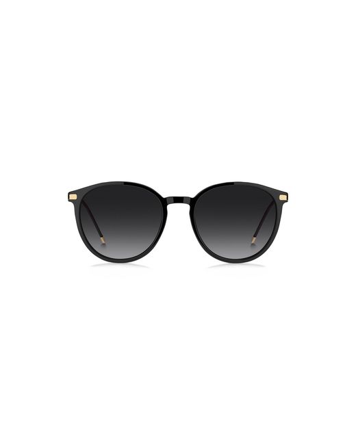 Boss Black Acetate Sunglasses With-Tone Temples