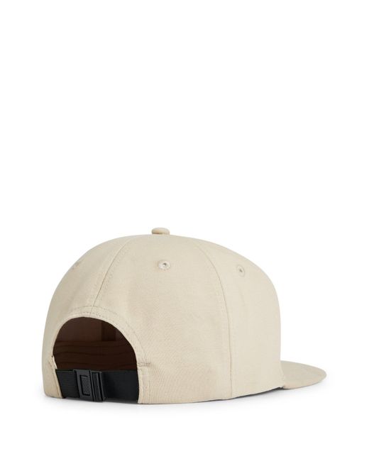 Boss White Five-panel Cap With Honeycomb Logo Detail for men