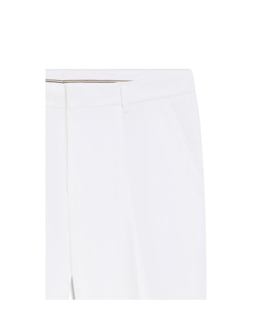 Boss White Formal Trousers for men
