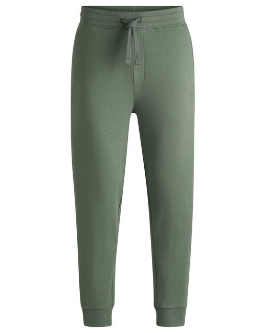 HUGO Trainingsbroek Van Katoenen Badstof Met Logoprint in het Green voor heren