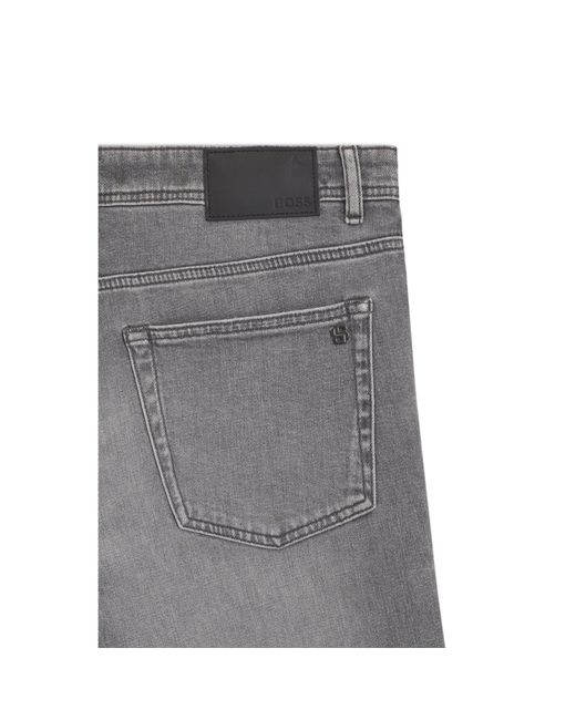 Boss Gray Maine Regular-Fit Jeans for men