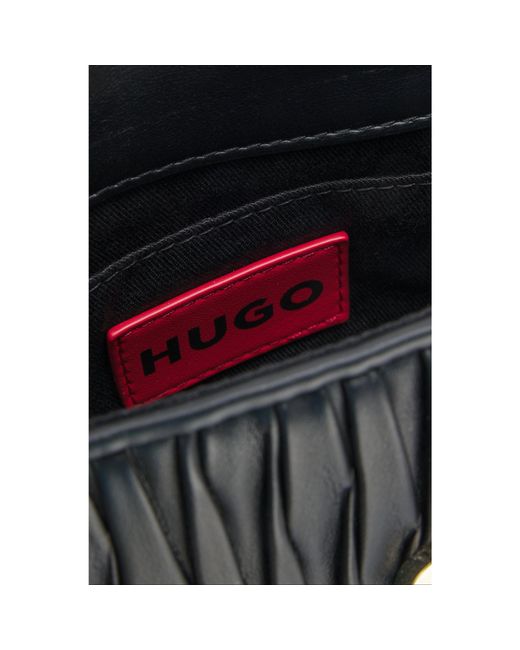 HUGO Black Faux-Leather Handbag With Heart Charm
