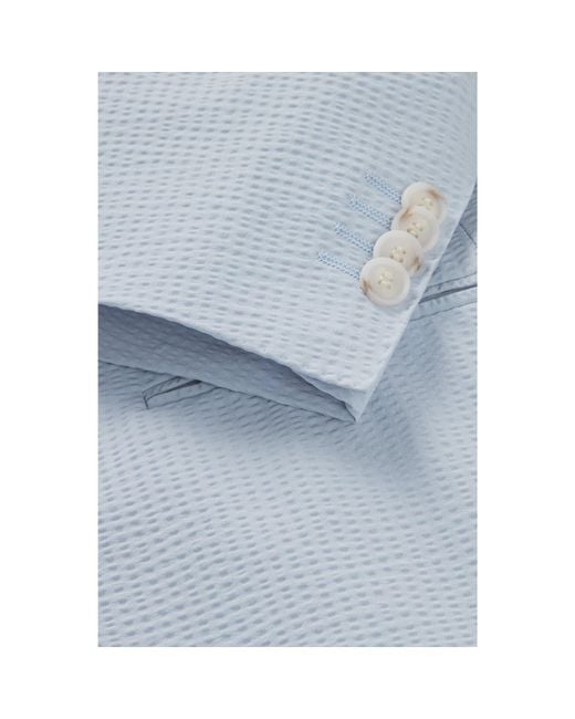 Boss Blue Double-Breasted Suit for men