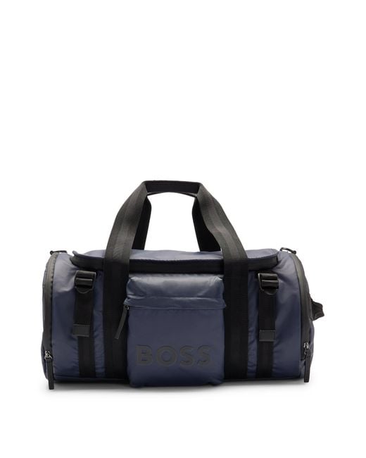 Boss Blue Coated-material Holdall With Detachable Key Hook for men