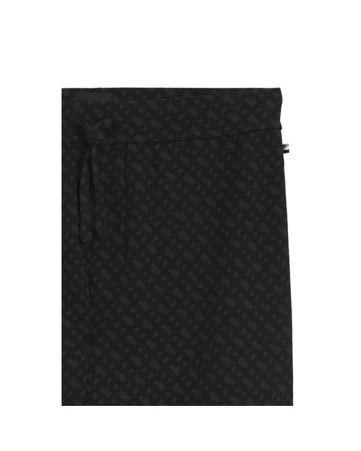 Boss Black Cuffed Pyjama Bottoms for men