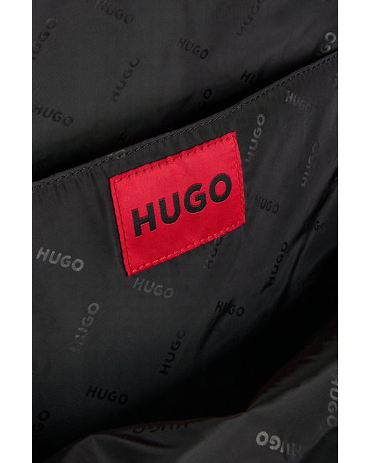 HUGO Rucksack Mit Genarbter Struktur in Black für Herren