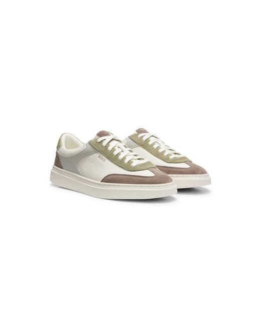 Boss White Cupsole Trainers for men