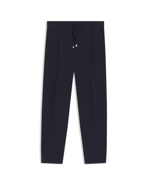 HUGO Blue Modern-Fit Trousers for men